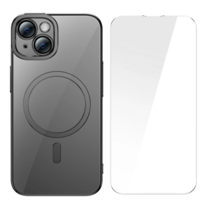 Northcity iPhone 14 Plus MagSafe Silikon Kılıf & Cam Ekran Koruyucu Seti - Darbeye Dayanıklı Şık Tasarım
