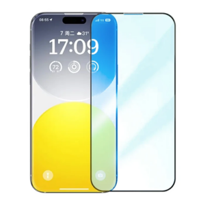 Northcity iPhone 15 Pro Mavi Işık Korumalı Tam Kaplayan Cam Ekran Koruyucu