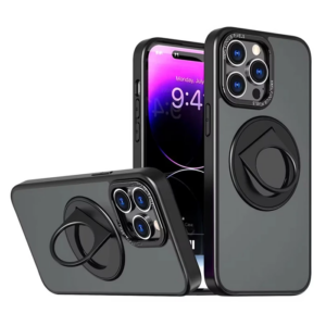 Northcity Magnetic Kılıf iPhone 14 Pro – Magsafe Uyumlu Yüzük Standlı Silikon