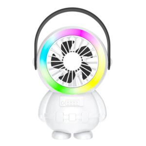 Northcity Astronot Taşınabilir Şarjlı Fan - RGB Masa Üstü Vantilatör 1500mAh