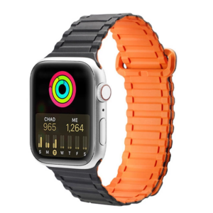 Northcity Manyetik Silikon Apple Watch Kordonu 42/44/45 mm - Terlemeden Kayan Kayışa Son