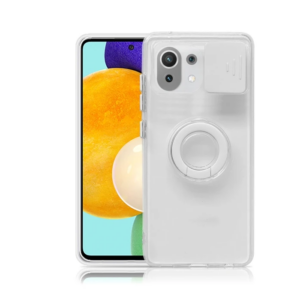 Northcity Xiaomi Mi 11 Lite Silikon Kılıf – Sürgülü Kamera Lens Korumalı & Yüzük Standlı