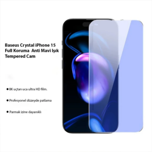 Northcity iPhone 15 Mavi Işık Korumalı 8K Cam Ekran Koruyucu 2’li Set