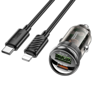 Northcity PD 30W Type-C + USB QC 3.0 Araç Şarj Cihazı - iPhone Kablo Hediyeli