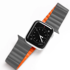 Northcity Manyetik Zincirli PU Deri Apple Watch 42/44/45 mm Kayış - Terletmez Cilt Dostu Kordon