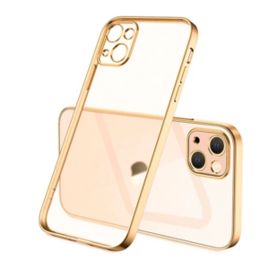 Northcity iPhone 13 6.1" Şeffaf Renkli Kenar Silikon Kılıf - Sararma Yapmaz Kamera Korumalı