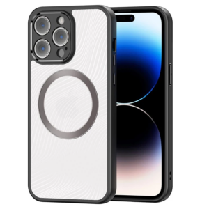 North iPhone 14 Pro Kılıfı MagSafe 15W Kızılötesi Sterilizasyon 360° 3M Kamera Kor Panogel 0,3 mm 15 m Askeriye Sertliğinde PC TPU Buzlu Set EMC Korumalı - Siyah