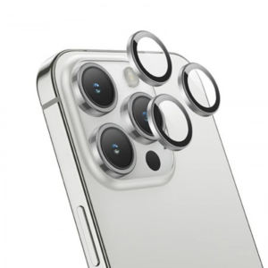 Northcity iPhone 15 Pro / Pro Max Kamera Lens Koruyucu - HD 3D Metal Çerçeveli Ultra Temperli Cam