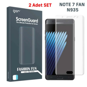 Northcity Galaxy Note 7 Fan 3D Kavisli Darbe Emici Full Ekran Koruyucü 2’li Set - 9H Sertlikte Temperli Cam