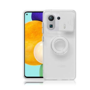 Northcity Xiaomi Mi 11 Pro Kılıf – Sürgülü Lens Korumalı, Yüzük Standlı Silikon
