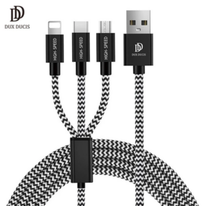 Northcity 3 in 1 Hızlı Şarj Kablo - Tip C, iPhone ve Mikro USB Uyumlu - 120cm