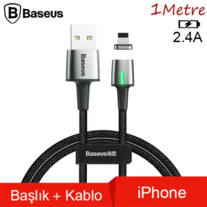 Northcity Zinc Manyetik Şarj Kablosu iPhone 14-13-12-11 1 Metre 2.4A Hızlı Şarj - 480Mbps Veri Aktarımı