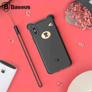 Northcity iPhone XS Max Ayı Figürlü Soft Silikon Kılıf - Sevimli 3D Tasarım