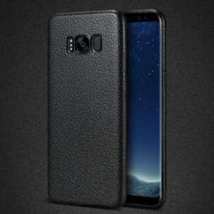Northcity Ally SM Galaxy S8 Deri Dokulu Premium Soft Silikon Kılıf - Çizilmez ve Kaymaz