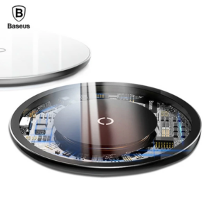 Northcity Baseus Simple Kristal 10W Qi Kablosuz Hızlı Şarj Cihazı - Şeffaf ve Universal