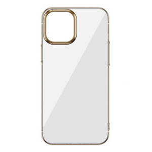 Northcity iPhone 12/12 Pro Spark Kılıf - Sararmayan Şeffaf Silikon TPU Koruyucu Arka Kapak (Gold)