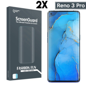 Northcity GOR Oppo Reno 3 Pro 3D Kavisli Full Ekran Koruyucu 2 Adet Set - Darbe Emici ve Çizilmeye Dayanıklı