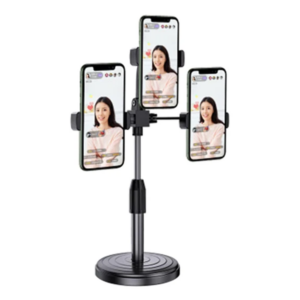 Northcity 3’lü Telefon Tutucu Tripod - Canlı Yayın & Selfie & TikTok için 360° Dönebilir Çoklu Cihaz Standı