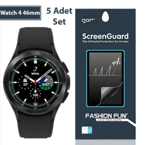 Northcity Galaxy Watch 4 46mm Darbe Emici Ekran Koruyucu 5'li Set - Kabarcıksız ve Çizilmeye Dayanıklı