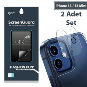 Northcity iPhone 13/Mini Kamera Lens Camı Koruyucu 2’li Set - Full Temperli Cam