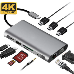 Northcity 10'lu USB-C Hub 4K HDMI VGA RJ45 PD 100W