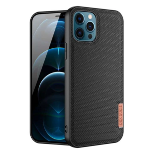 Northcity iPhone 12 Pro Max Kılıf Premium Dokuma Silikon Siyah - Darbeye Dayanıklı 5 Katmanlı Koruma