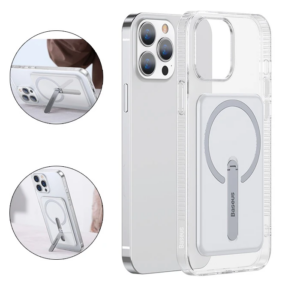 Northcity iPhone 13 Pro Max 6.7" Magsafe Silikon Kılıf - Manyetik Standlı Kablosuz Şarj Uyumlu