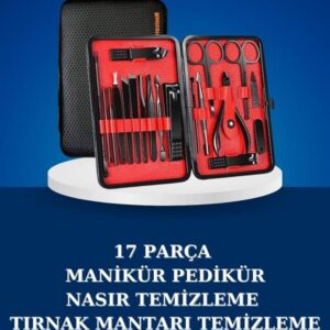 Northcity 17 Parça Manikür Seti - Taşınabilir Çantalı El ve Ayak Bakım Seti
