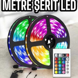 Northcity 10 Metre RGB Işıklı Şarj Edilebilir Kumandalı LED Şerit - Akıllı Ambiyans Işığı