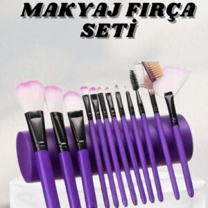 Northcity Makyaj Fırçası 12 Parça Set - Yumuşak Uçlu, Hafif ve Taşınabilir Çanta