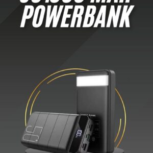 Northcity 50.000 mAh LED Dijital Göstergeli 4 USB Çıkışlı Powerbank - Hızlı Şarj ve Işık Fonksiyonu