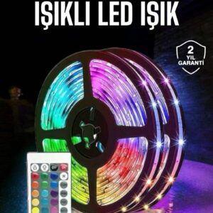 Northcity 5 Metre Şerit LED RGB Kumandalı – Uzaktan Kontrol, Su Geçirmez, A Sınıfı LED