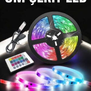 Northcity Şerit LED 5 Metre RGB Işıklı - Kumandalı Dekoratif Aydınlatma
