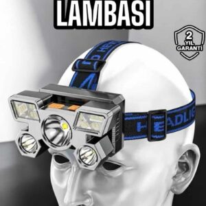 Northcity Kafa Lambası Hafif ve Esnek Çift Anahtarlı LED Far - Su Geçirmez, USB Şarjlı ve 4 Modlu