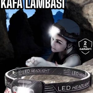 Northcity Kamp Lambası Led Kafa Lambası Balıkçı Lambası Ayarlanabilir - 4 Mod ve IR Sensör