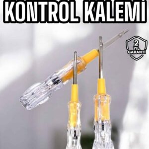 Northcity Çift Taraflı Elektrik Kontrol Kalemi - Şeffaf Tornavida, Pirinç Kapaklı ve Yalıtkan