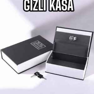 Northcity Büyük Boy Anahtarlı Kitap Görünümlü Gizli Çelik Kasa - Gizli Kitap Kasa