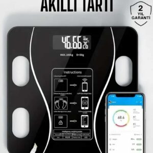 Northcity Akıllı Bluetooth Tartı - Yağ Ölçer, Vücut Kompozisyon Analizi ve Sağlık Takibi