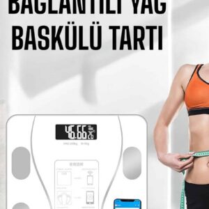 Northcity Akıllı Dijital Tartı - Bluetooth Ölçüm, Yağ & Su Analizi, 3-180kg Aralığı