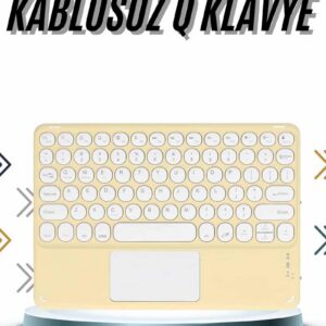 Northcity Slim Bluetooth Klavye Touchpad - Android iOS Uyumlu Kablosuz Q Klavye