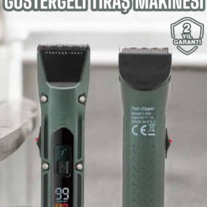 Northcity Turbo Motorlu Dijital Göstergeli Paslanmaz Çelik Tıraş Makinesi - Ayarlanabilir 0.8-2.0mm Kesim