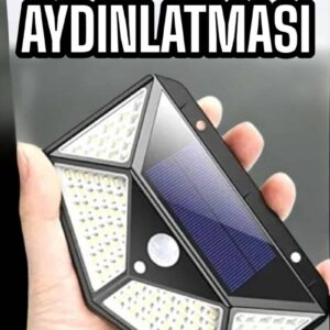 Northcity Güneş Enerjili Bahçe Aydınlatma Lambası Solar 100 LED - Hareket Sensörlü Dış Mekan Işığı
