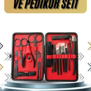 Northcity 17 Parça Manikür Pedikür Seti - Paslanmaz Çelik Tırnak Bakım Aletleri