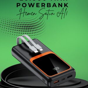 Northcity 20000 mAh Taşınabilir Powerbank - Çok Kablolu Hızlı Şarj (22.5W)