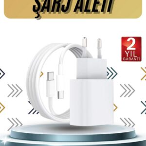Northcity 15/Pro/Pro Max 20W iOS Uyumlu Hızlı Şarj Aleti Adaptörlü Beyaz - USB-C Hızlı Şarj Kablosu