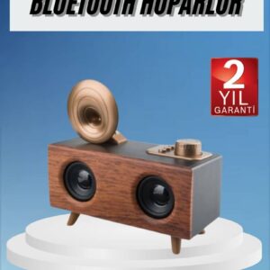 Northcity Nostaljik Gramafon Radyo Bluetooth Hoparlör - Retro Tasarım ve FM Radyo Desteği