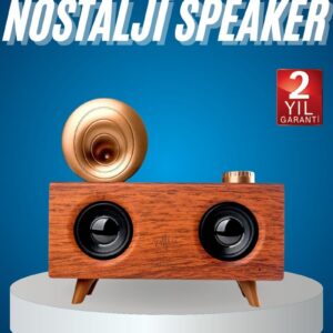 Northcity Vintage Bluetooth Nostalji Speaker Radyo Gramofon Ahşap Tasarım - Klasik Güzellik ve Modern Ses