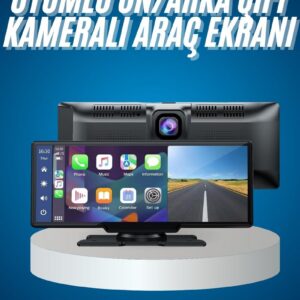 Northcity 10.26 inç 4K Ultra Araç İçi Ön ve Arka Kameralı Kablosuz CarPlay Multimedya Ekran - 2 Kamera ve HD Dokunmatik