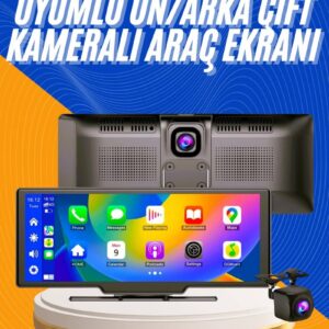Northcity 10.26 inç 4K Dokunmatik Araç Ekranı: Android ve iOS Uyumlu Ön Arka Çift Kamera Sistemi