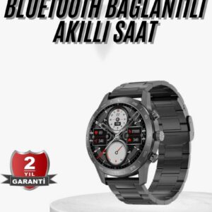 Northcity Akıllı Saat Çelik Kordon - Bluetooth, iOS & Android Uyumlu, Erkeklere Özel
